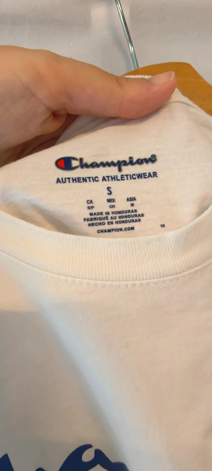 Vintage Champion T-shirt Wit | Geborduurd Logo | Maat S | Streetwear Y2K |#270 – photo 4